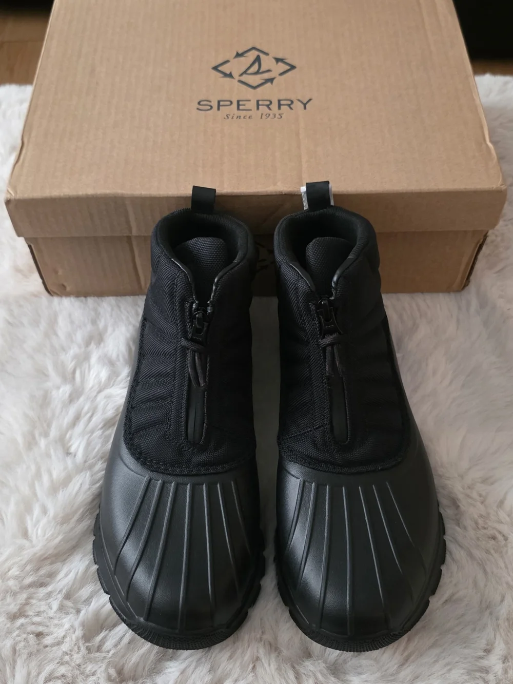 Sperry Women's Black Waterproof Duck Boot